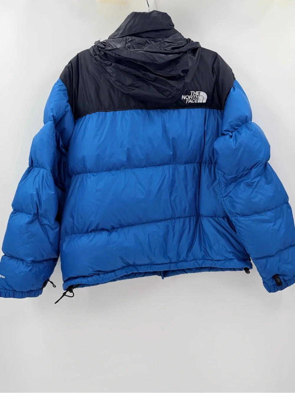 The North Face 1996 Retro Nuptse Puffer Down Jacket Blue 700 Fill Mens XL FLAW